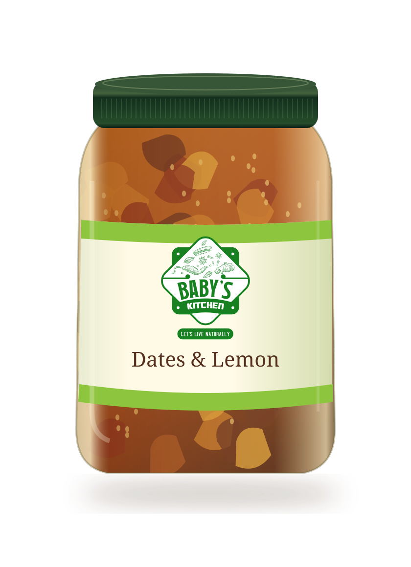 Illustrative placeholder for Baby’s Kitchen Dates & Lemon Pickle